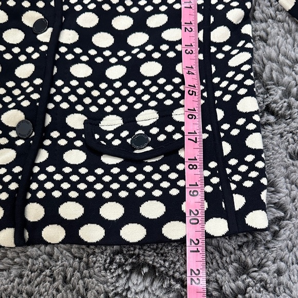 Tory Burch Polka Dot Navy and Cream Blazer - Picture 10 of 12